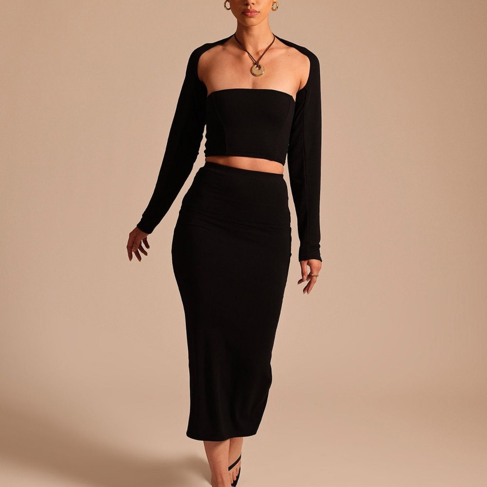 Bleusalt Brown Pencil Skirt for Women
